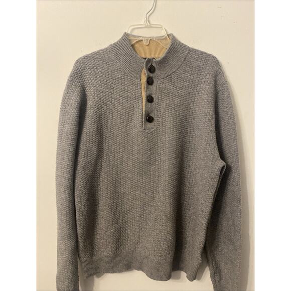 Brooks Brothers Other - BROOKS BROTHERS Sweater Gray Mens L Wool Lambswool Cable Knit Pullover
